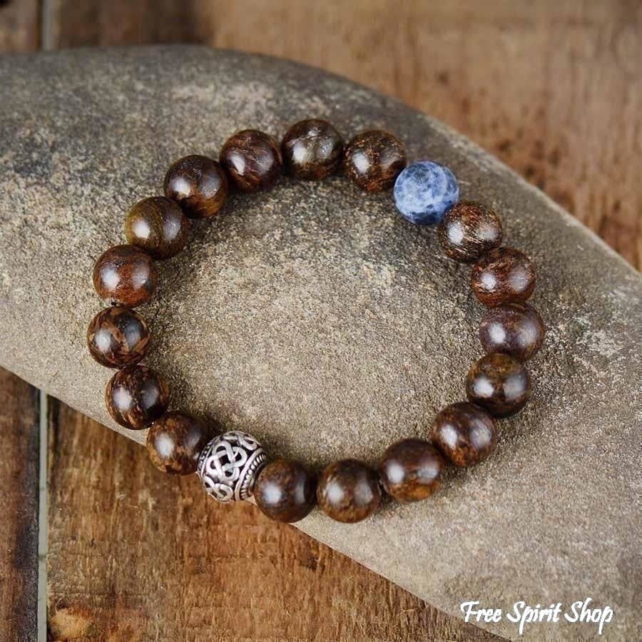 Natural Tibetan Bronzite Bead Bracelet - Image 3