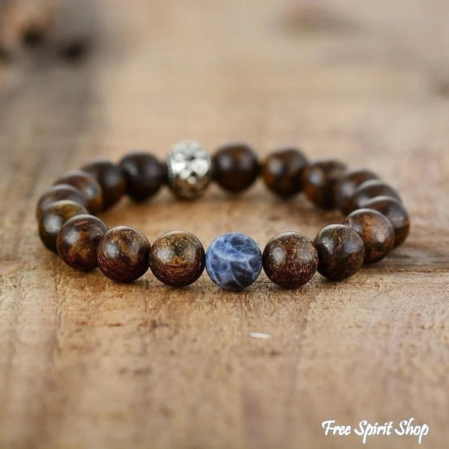 Natural Tibetan Bronzite Bead Bracelet - Image 4