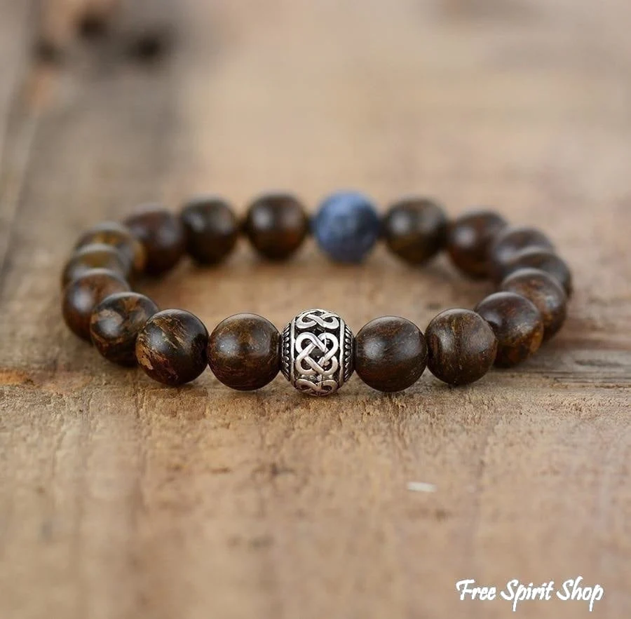 Natural Tibetan Bronzite Bead Bracelet - Image 5
