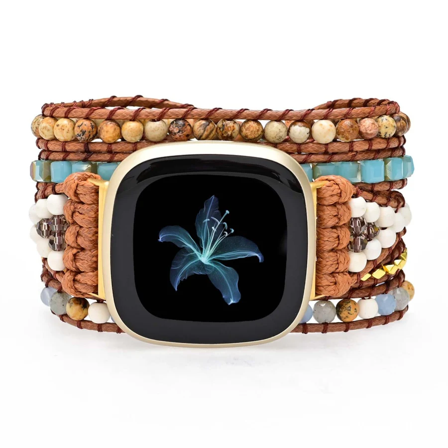 Ocean Jasper Beaded Fitbit Watch Band - Image 3