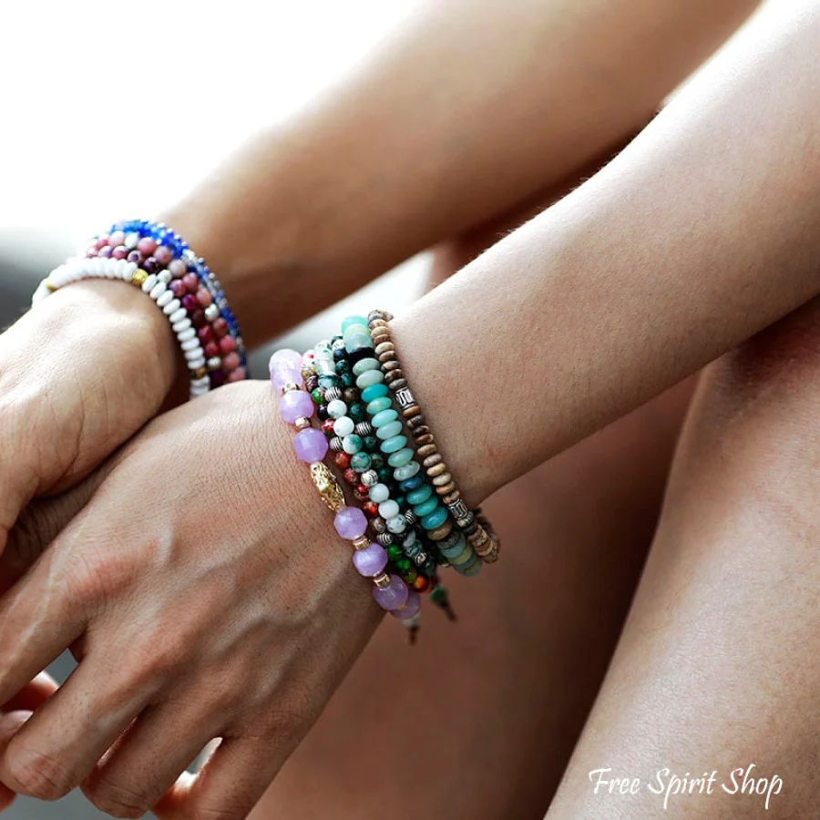 Ocean Jasper & Gold Bead Adjustable Bracelet - Image 3