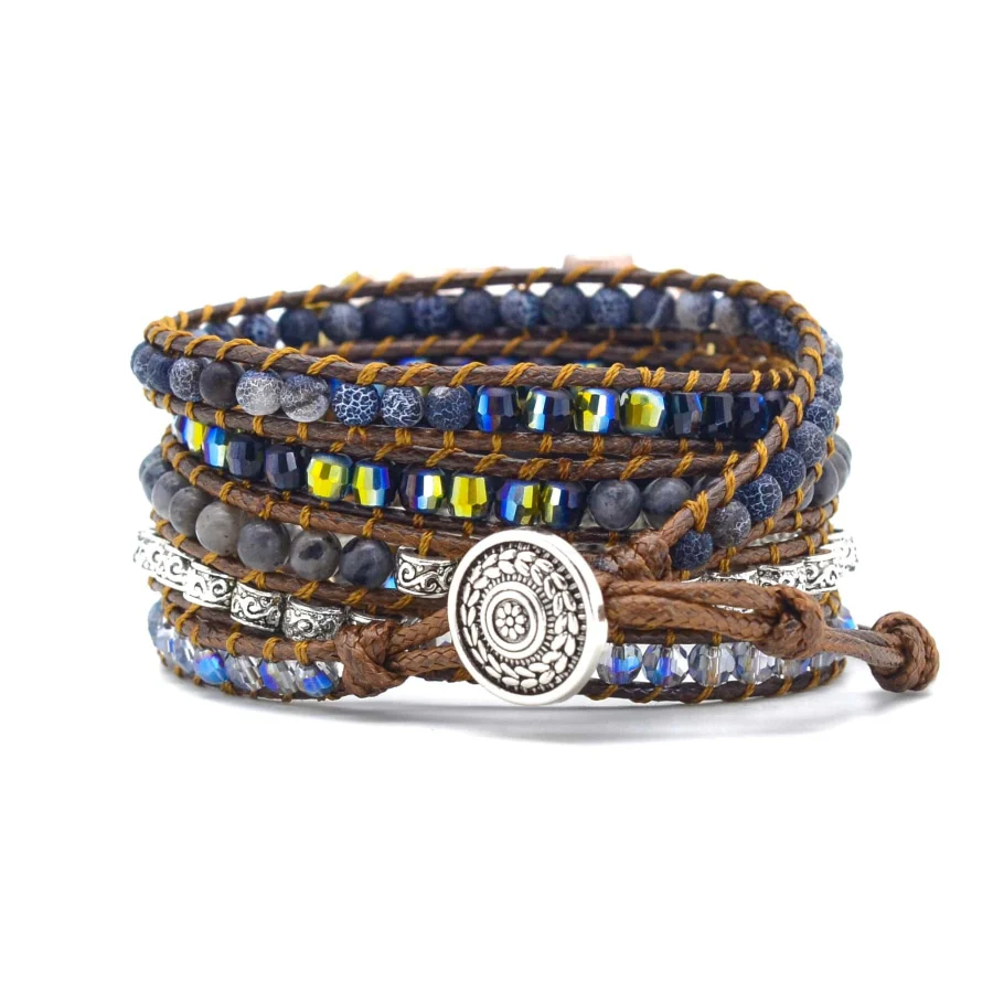 Natural Onyx & Labradorite Apple Watch Band - Image 2