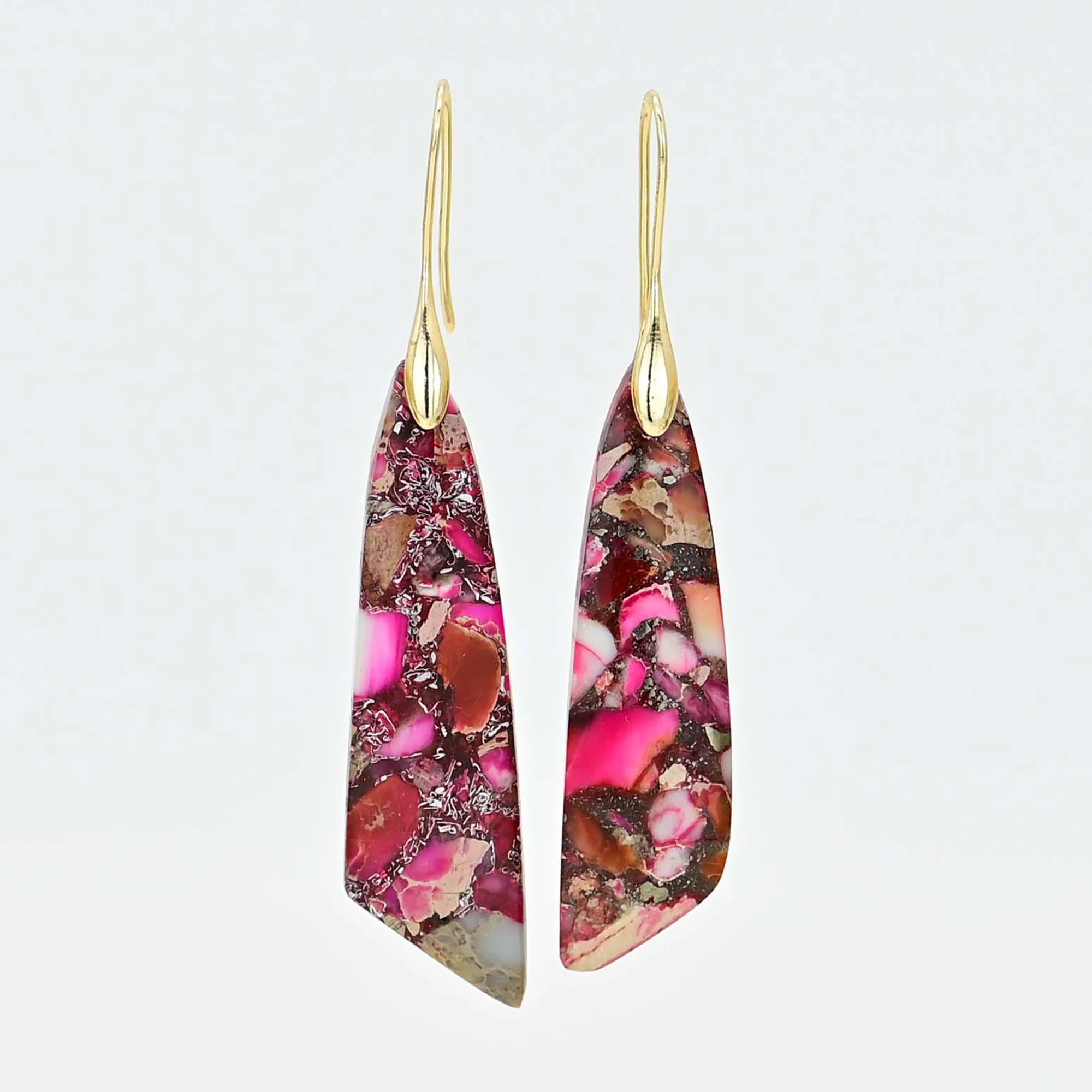 Pink Regalite Stone Earrings - Image 5