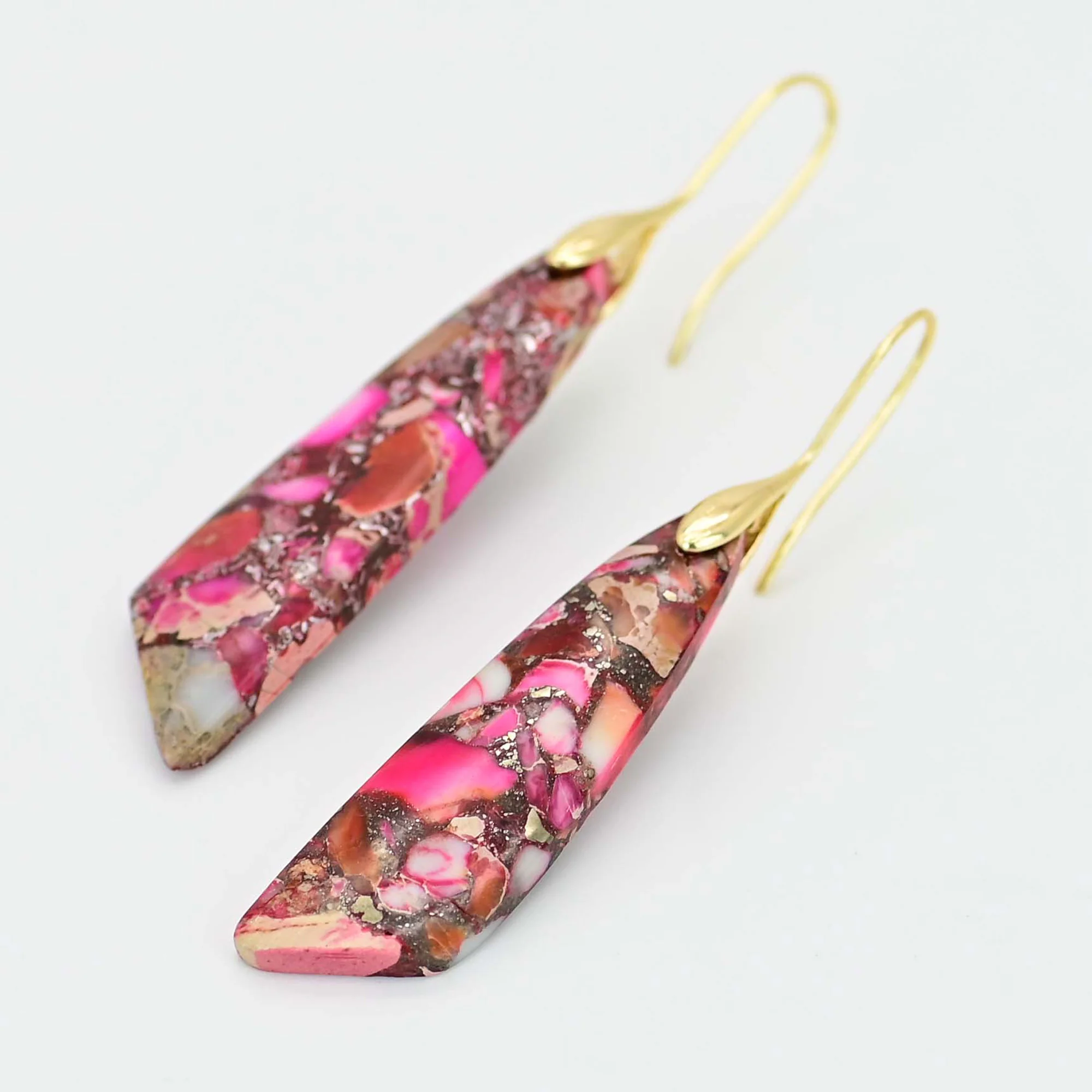 Pink Regalite Stone Earrings - Image 7