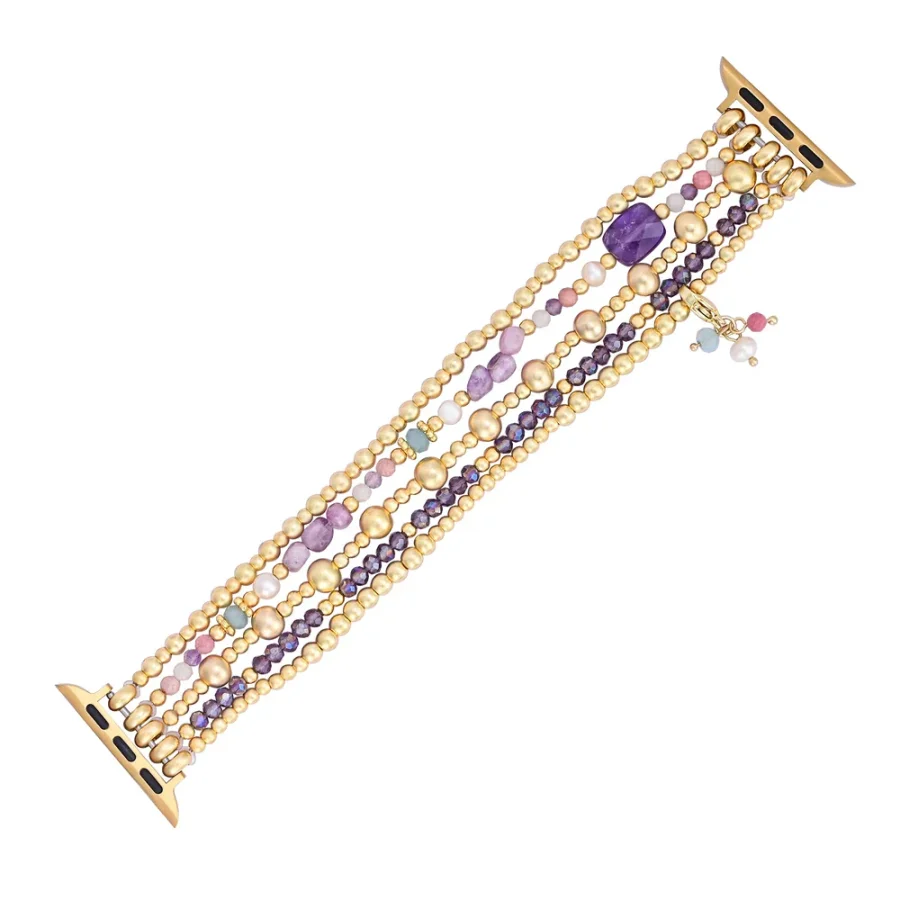 Purple Amethyst Beaded Fitbit Watch Band - Image 4
