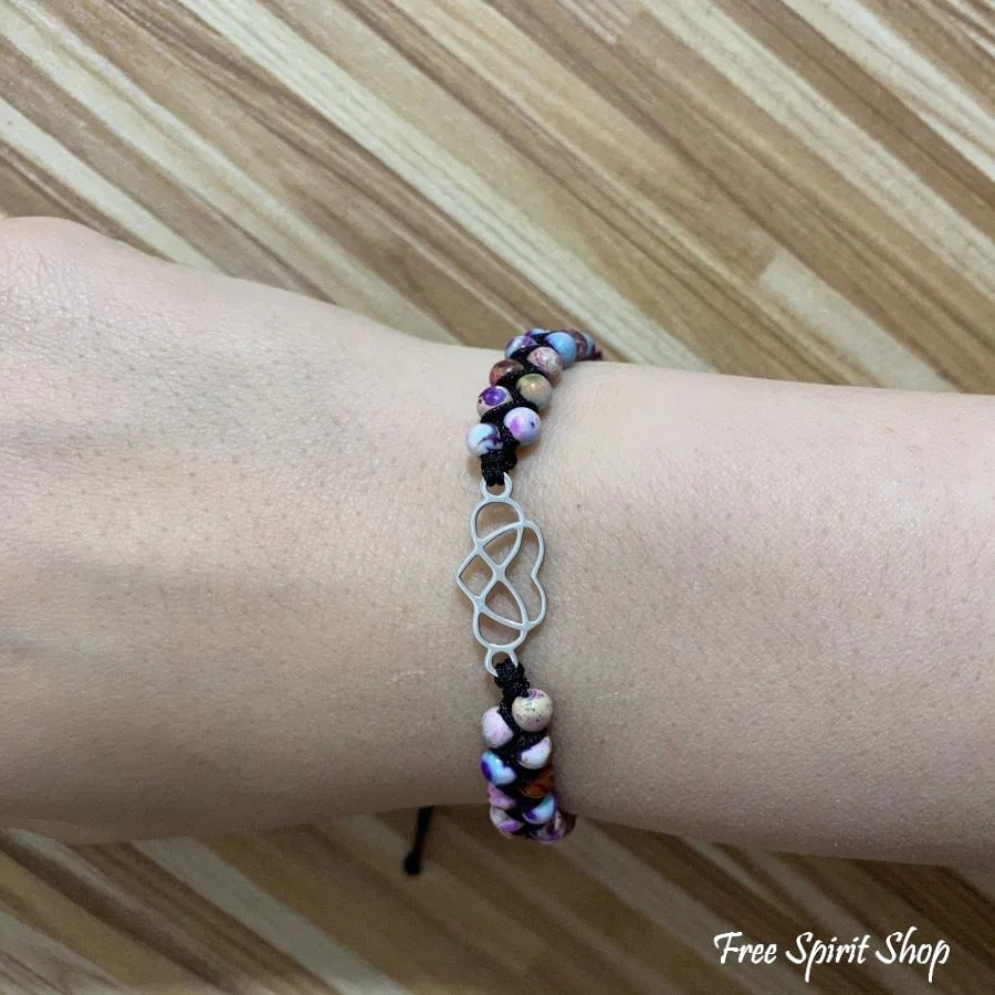Purple Jasper Infinity Love Bead Bracelet - Image 3
