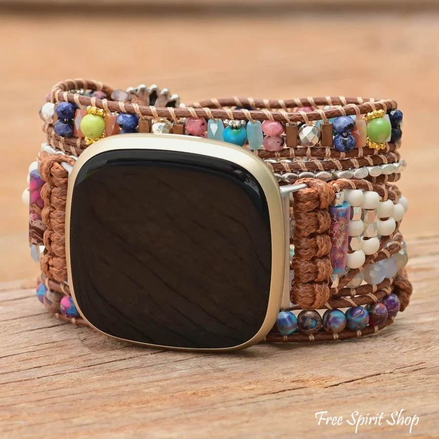 Purple Jasper & Mixed Bead Fitbit Watch Band