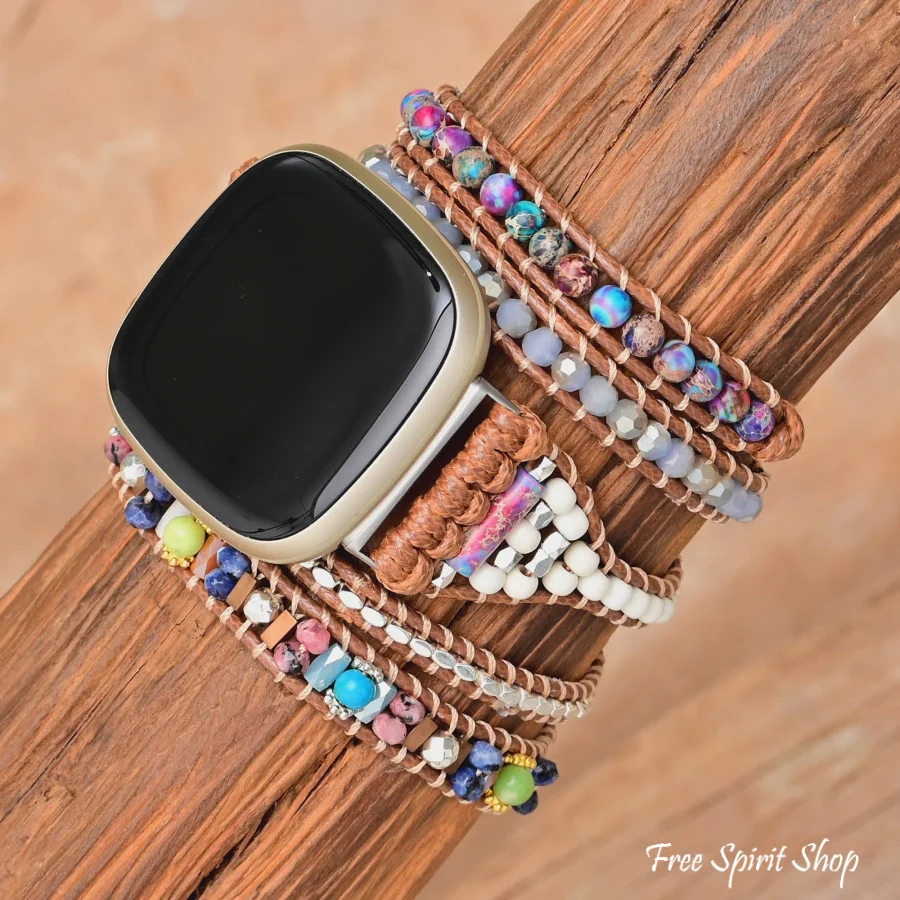 Purple Jasper & Mixed Bead Fitbit Watch Band - Image 3