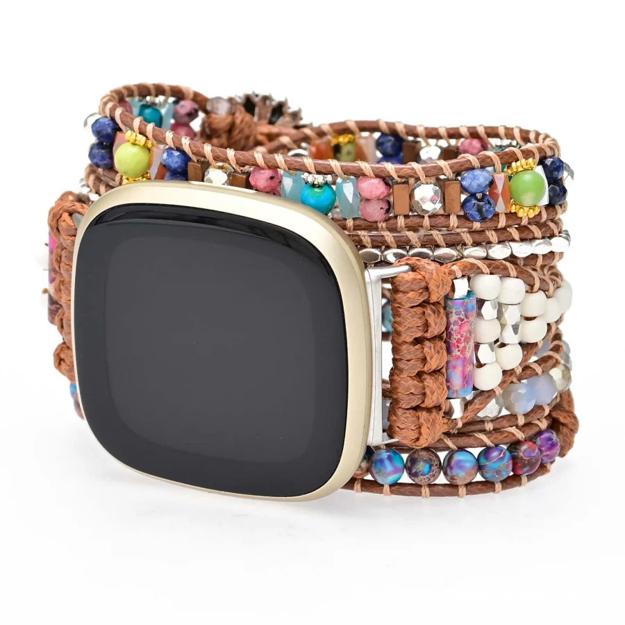 Purple Jasper & Mixed Bead Fitbit Watch Band - Image 4