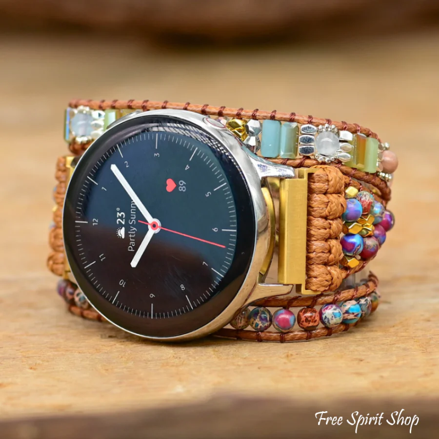 Purple Jasper & Rhodonite Samsung / Garmin Watch Band