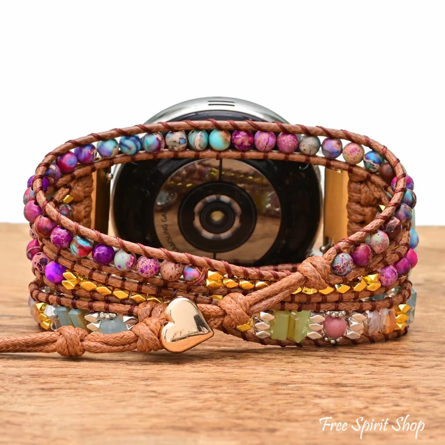 Purple Jasper & Rhodonite Samsung / Garmin Watch Band - Image 6