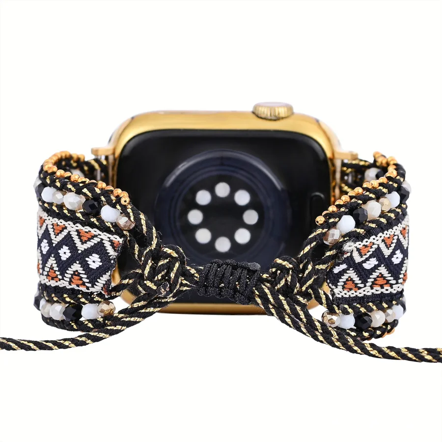 Savanna Noir Tribal Woven Nylon Apple Watch Band - Image 6