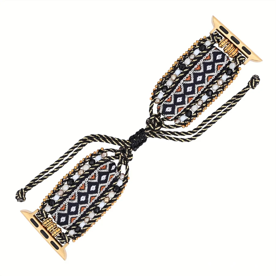 Savanna Noir Tribal Woven Nylon Apple Watch Band - Image 7