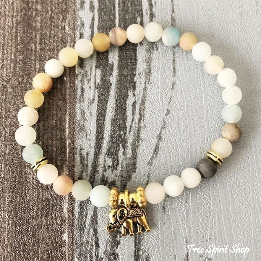 Set of 2 Natural Amazonite Mala Bead Bracelets - Image 3