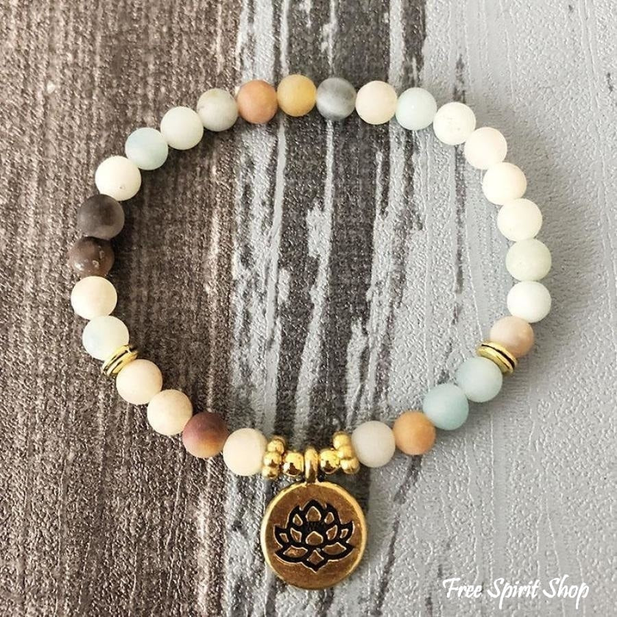 Set of 2 Natural Amazonite Mala Bead Bracelets - Image 6