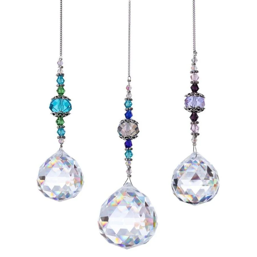 Set of 3 Crystal Ball Suncatchers - Image 3