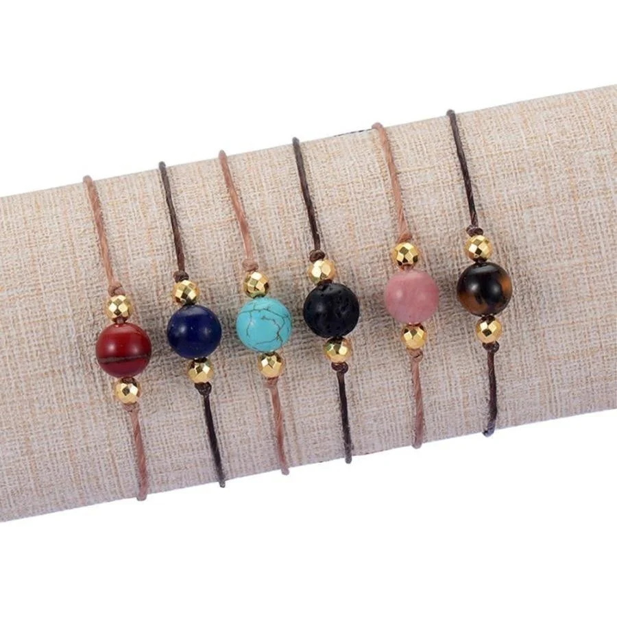 Single Gemstone Bead Friendship Bracelets - Image 5