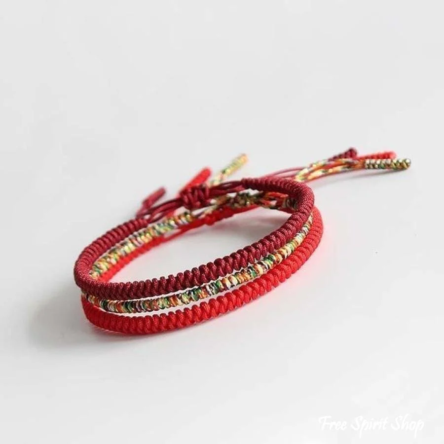 Tibetan Buddhist Handmade Lucky Knots Bracelet - Image 4