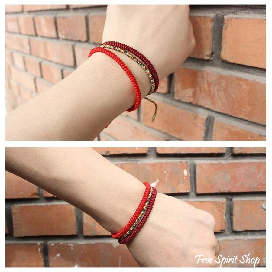 Tibetan Buddhist Handmade Lucky Knots Bracelet - Image 6