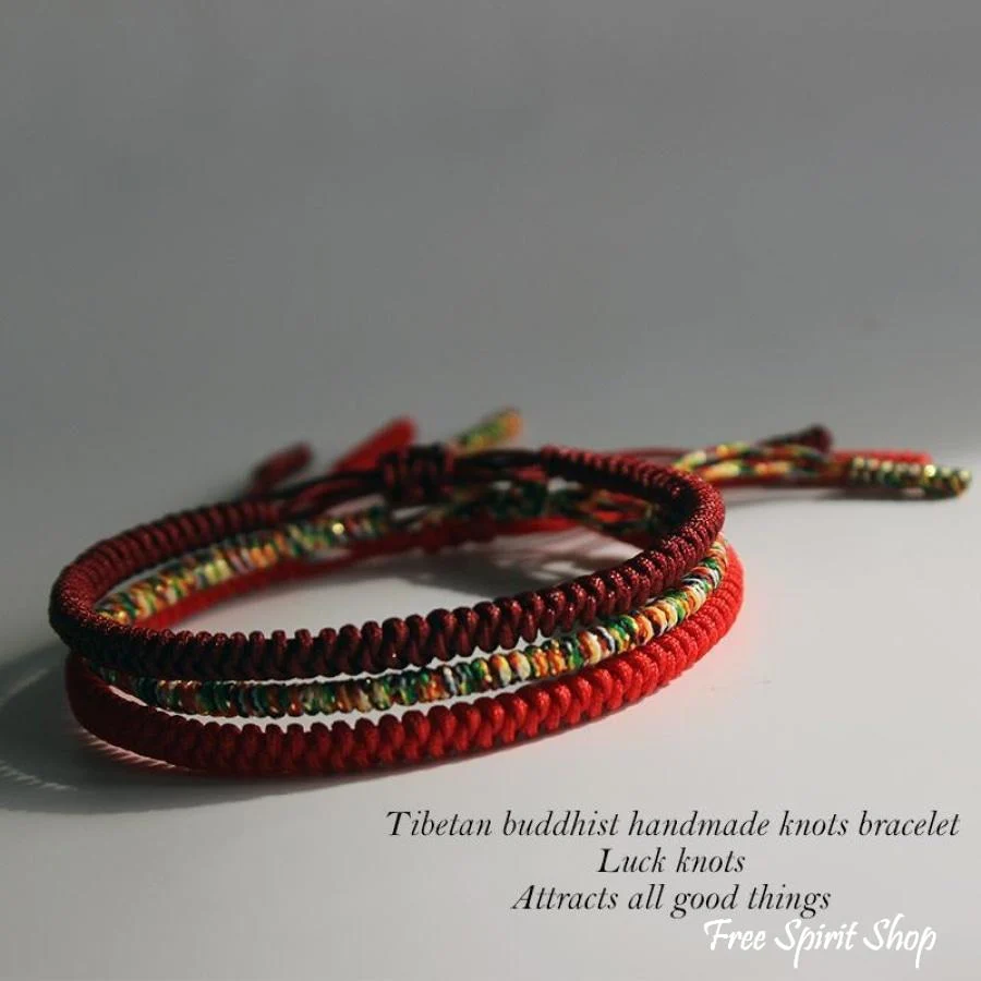 Tibetan Buddhist Handmade Lucky Knots Bracelet - Image 8