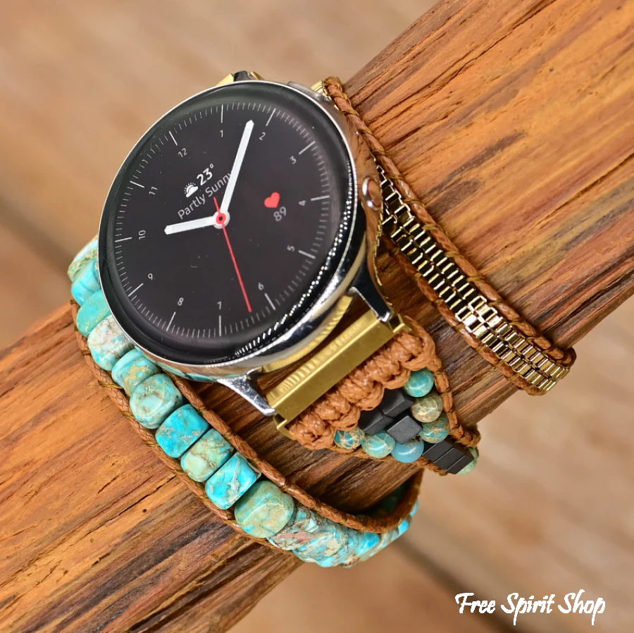 Turquoise Howlite Samsung / Garmin Watch Band - Image 2