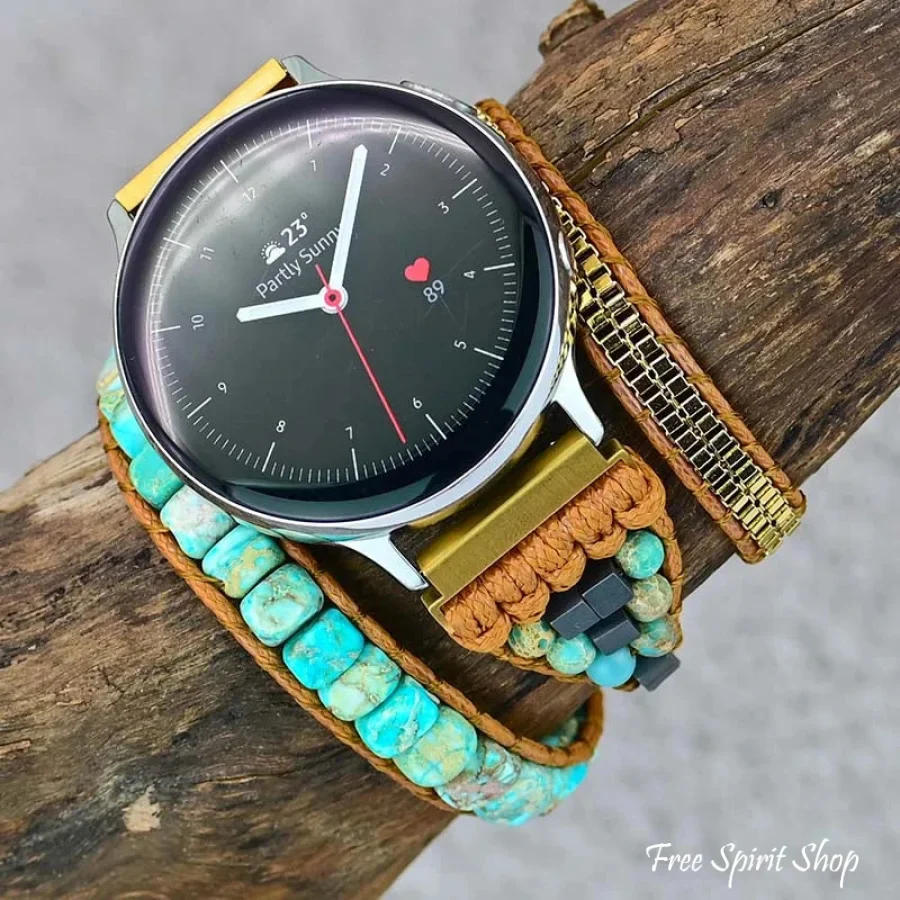 Turquoise Howlite Samsung / Garmin Watch Band - Image 5