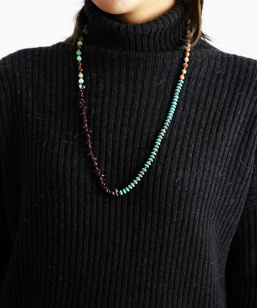 Turquoise Jasper Amethyst & Green Jade Multi-Row Bead Bracelet - Image 4