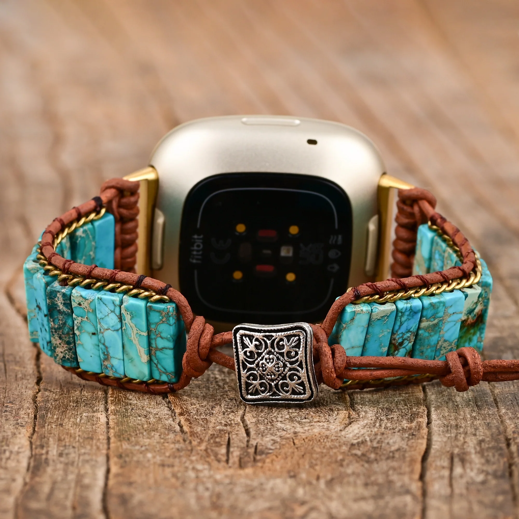 Turquoise Jasper Fitbit Watch Band - Image 2