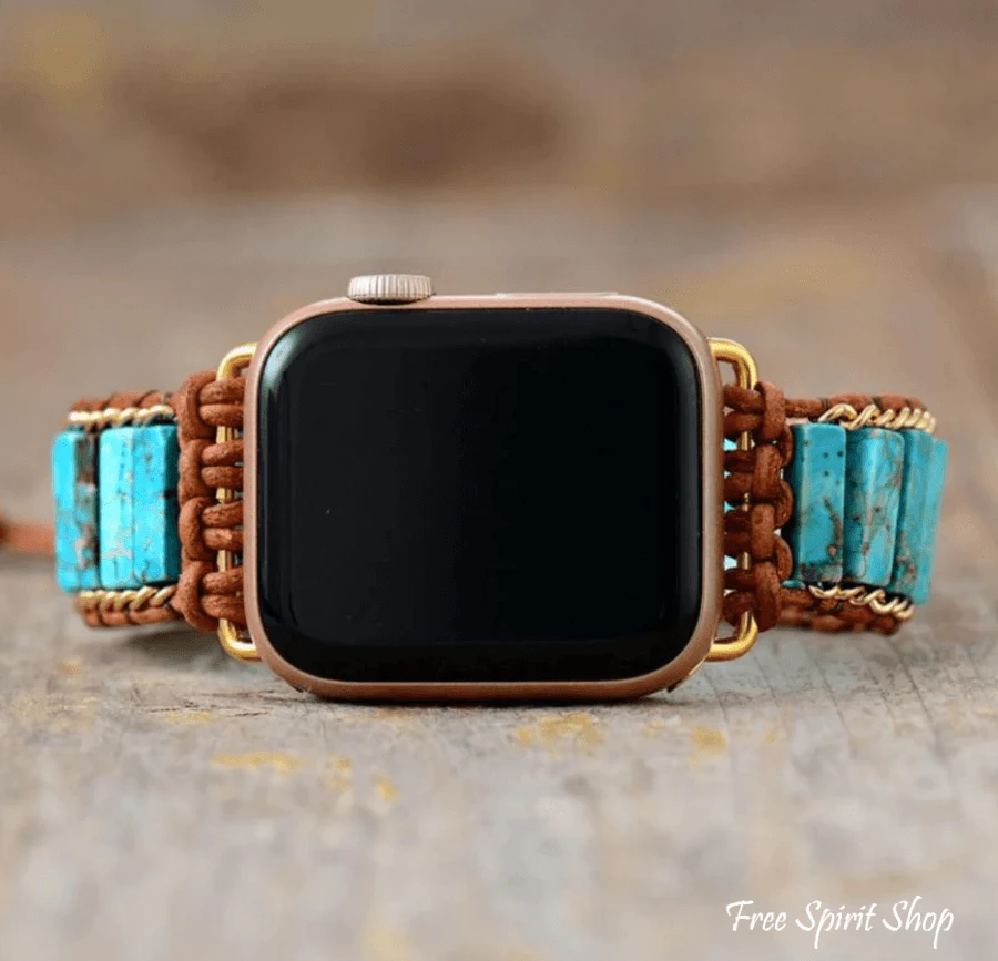 Turquoise Jasper Tube Apple Watch Band - Image 3